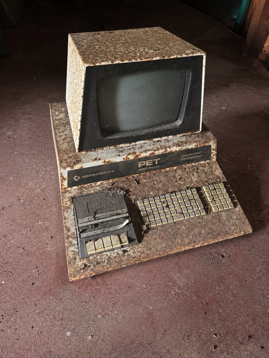 A Commodore PET which is more rust than computer.