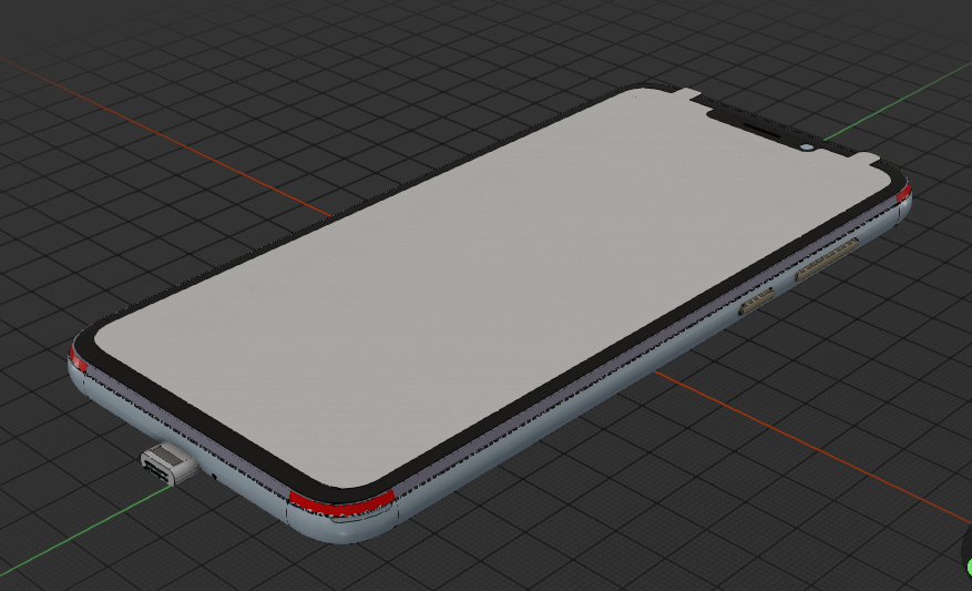 The full PinePhone 3D model