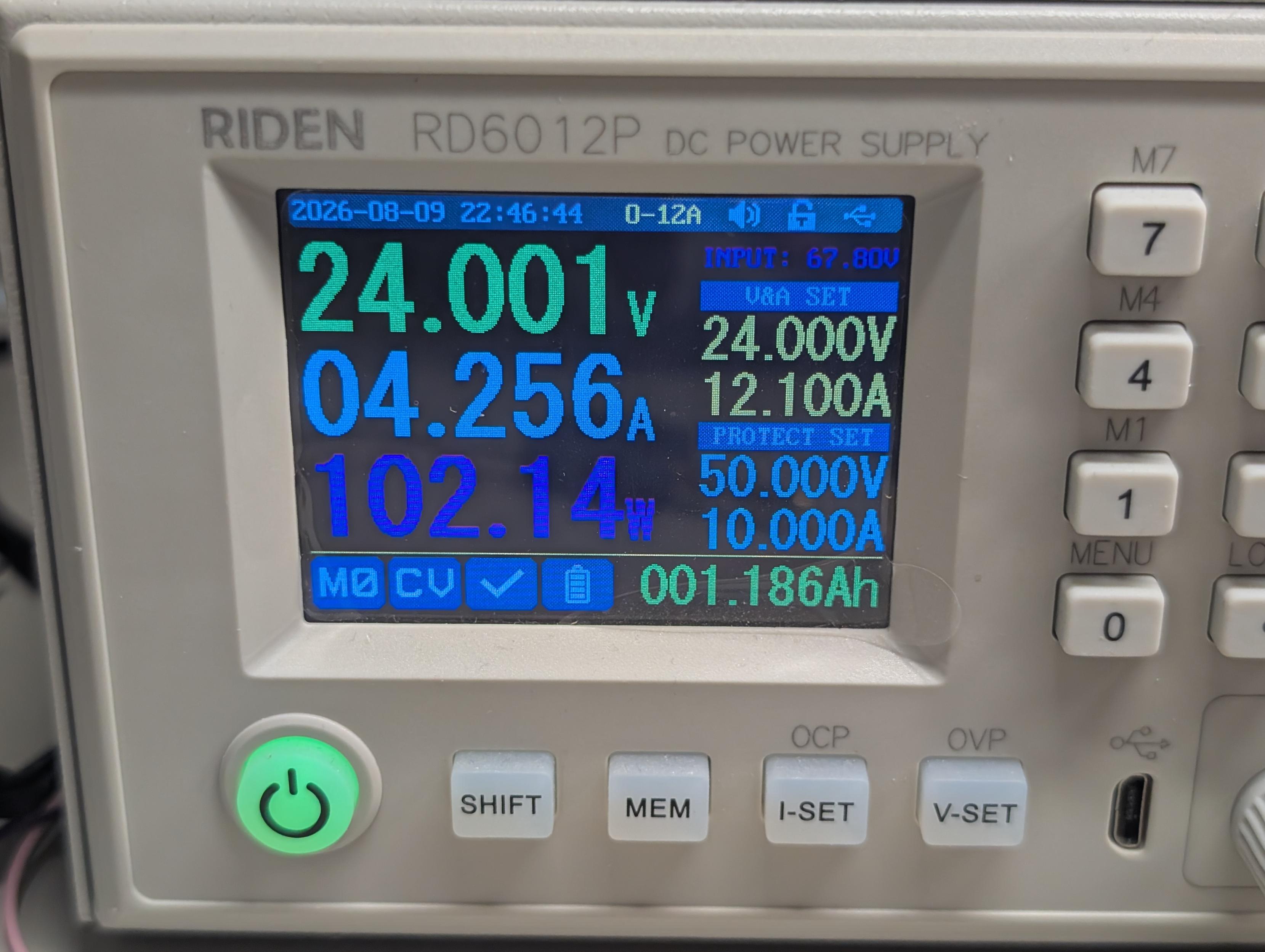 power supply displaying
24V 4.2A 102W