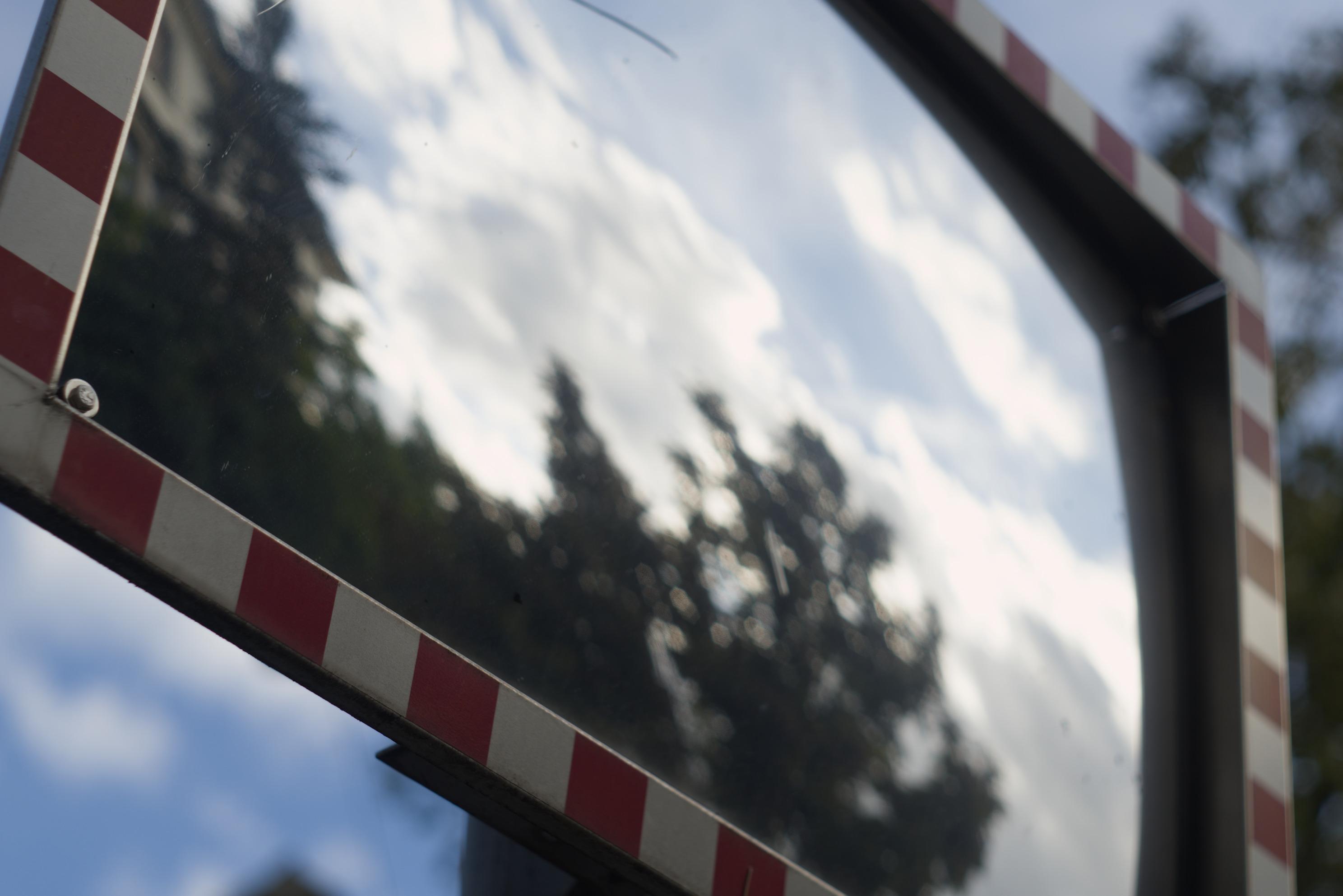 Reflector for tram drivers to see passengers or something